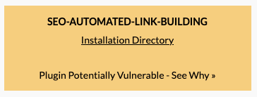 Plugin Potentially Vulnerable